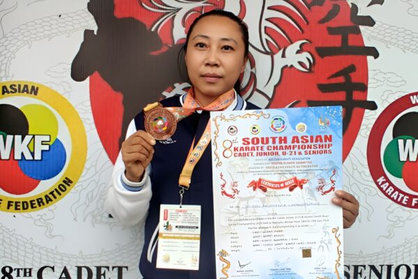 Akumienla makes history with bronze at South Asian Karate Championship