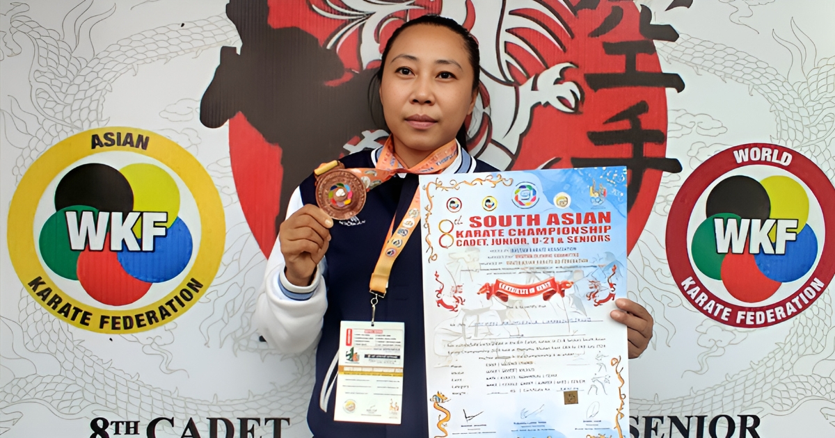 Akumienla makes history with bronze at South Asian Karate Championship