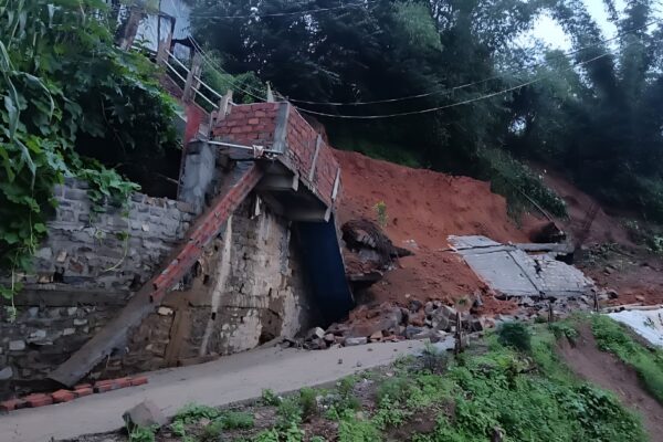 Massive soil erosion wreaks havoc in Zunheboto's Alahuto Colony