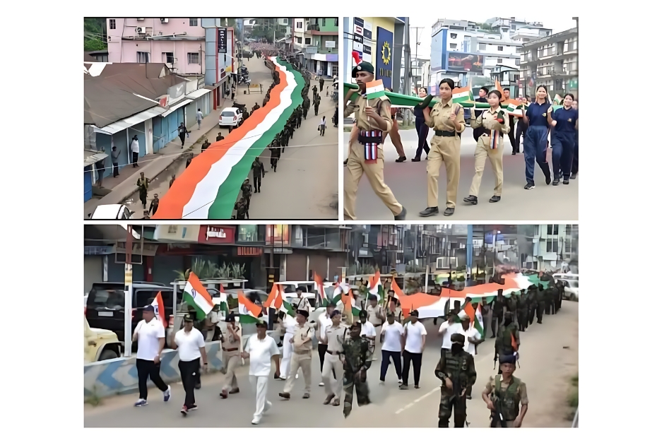 Assam Rifles, Nagaland Police Organize ‘Tiranga Path Yatra’ in Dimapur