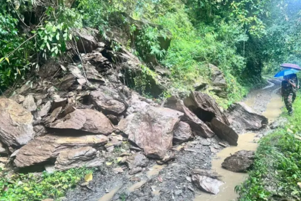 Two landslides block road connecting border villages in Kiphire